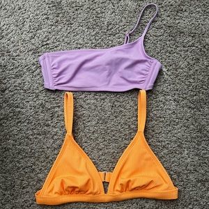 SET (2) Purple and Orange Target Bikini Tops size Medium